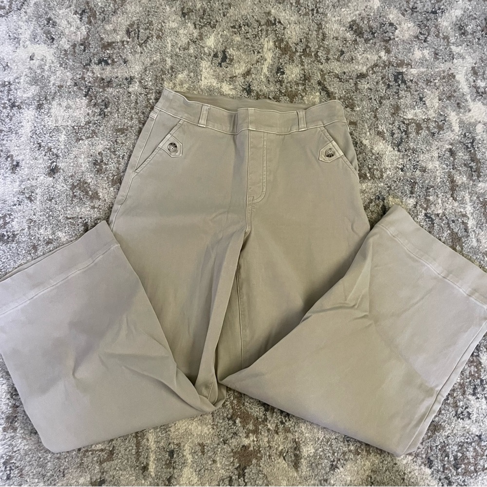 Spanx wide leg cropped jeans